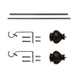 Kings Adjustable Single Curtain Rod 28