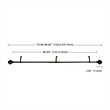 Kings Adjustable Single Curtain Rod 48