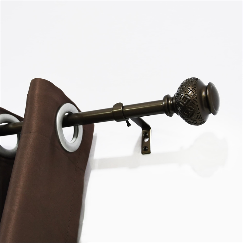 Kings Adjustable Single Curtain Rod 48