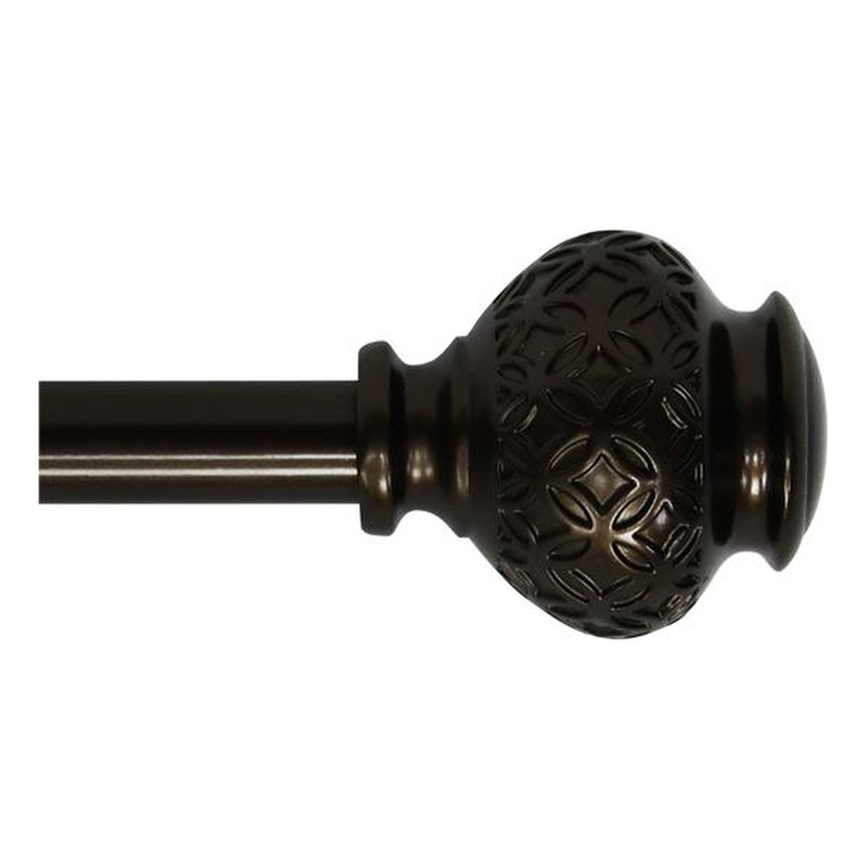 Kings Adjustable Single Curtain Rod 48