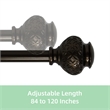 Kings Adjustable Single Curtain Rod 84