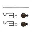 Tom Adjustable Single Curtain Rod 28