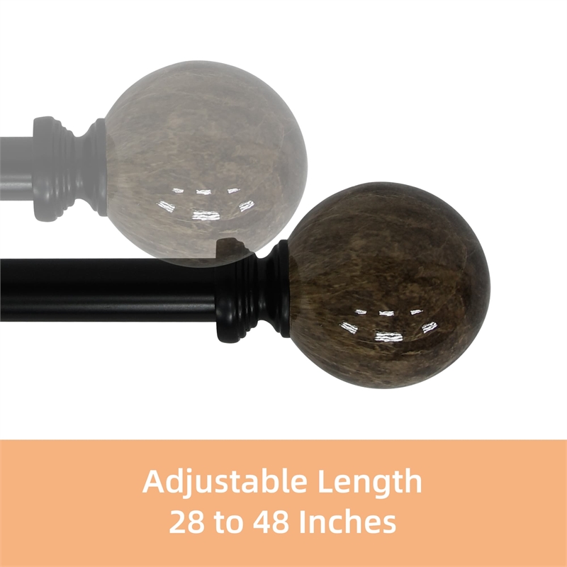 Tom Adjustable Single Curtain Rod 28