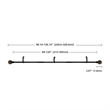 Tom Adjustable Single Curtain Rod 84