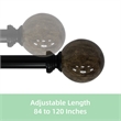 Tom Adjustable Single Curtain Rod 84