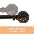 Tom Adjustable Single Curtain Rod 28