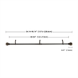Tom Adjustable Single Curtain Rod 48