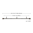 Tom Adjustable Single Curtain Rod 84
