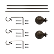 Tom Adjustable Single Curtain Rod 84