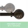 Tom Adjustable Single Curtain Rod 84