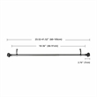 Peony Adjustable Single Curtain Rod 18