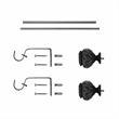 Peony Adjustable Single Curtain Rod 18