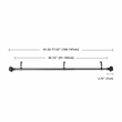 Peony Adjustable Single Curtain Rod 36
