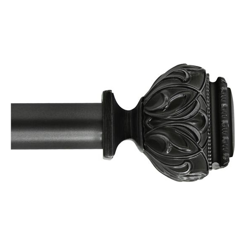 Peony Adjustable Single Curtain Rod 72