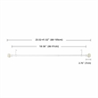 Peony Adjustable Single Curtain Rod 18