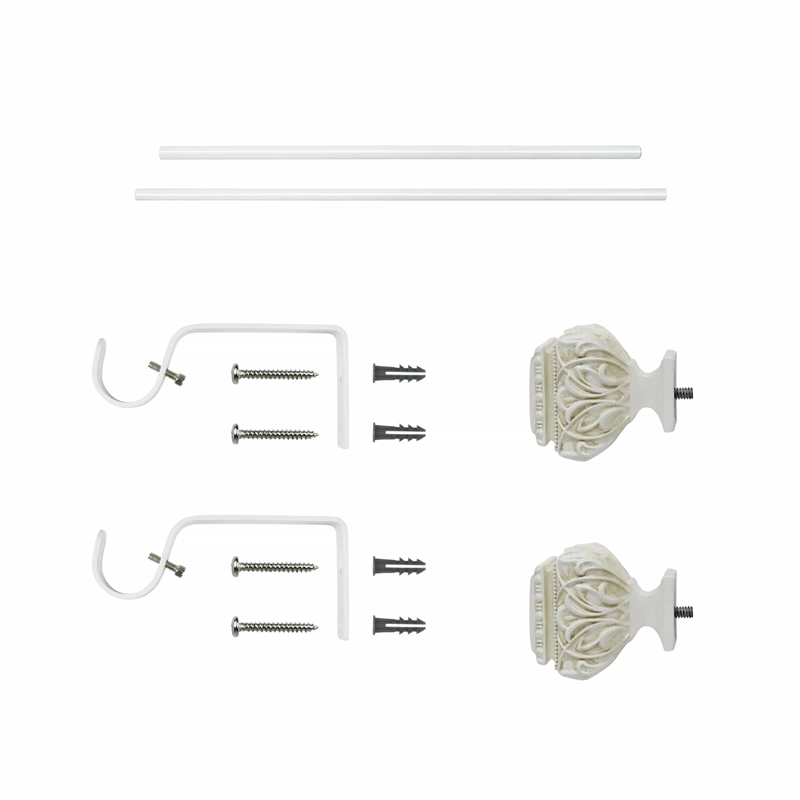 Peony Adjustable Single Curtain Rod 18