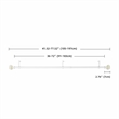 Peony Adjustable Single Curtain Rod 36