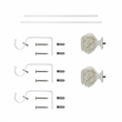 Peony Adjustable Single Curtain Rod 36