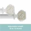 Peony Adjustable Single Curtain Rod 36