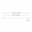 Peony Adjustable Single Curtain Rod 72