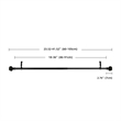 Peony Adjustable Single Curtain Rod 18