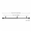 Peony Adjustable Single Curtain Rod 36
