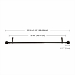 Peony Adjustable Single Curtain Rod 18