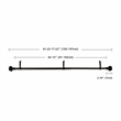Peony Adjustable Single Curtain Rod 36