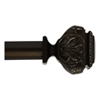 Peony Adjustable Single Curtain Rod 36