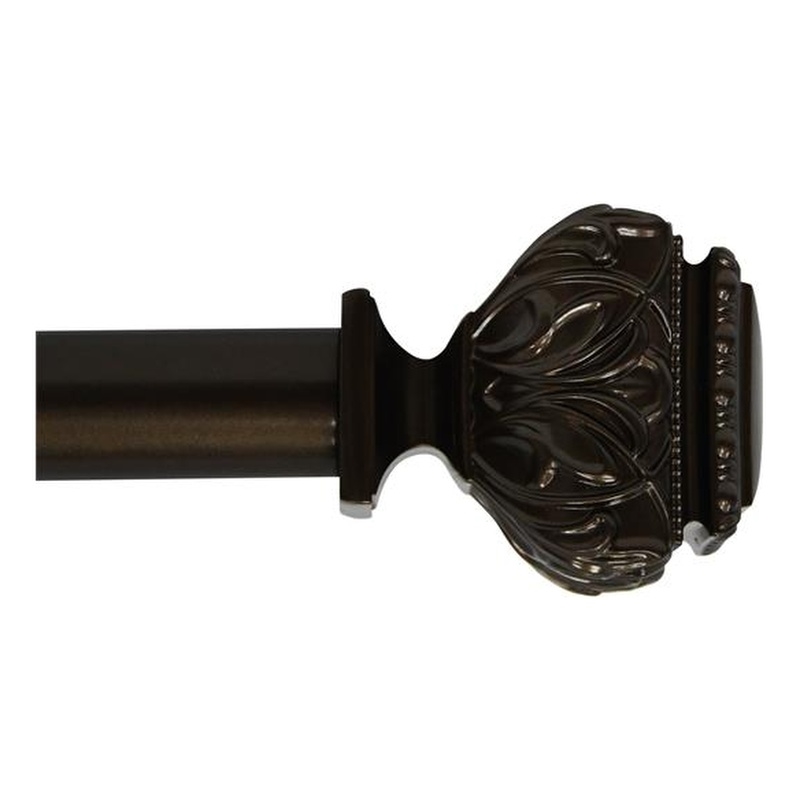 Peony Adjustable Single Curtain Rod 72
