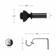 Bruce Adjustable Single Curtain Rod 18