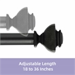 Bruce Adjustable Single Curtain Rod 18