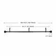 Bruce Adjustable Single Curtain Rod 36
