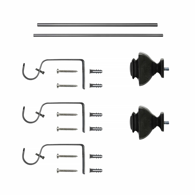 Bruce Adjustable Single Curtain Rod 36