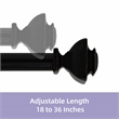 Bruce Adjustable Single Curtain Rod 18
