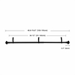 Bruce Adjustable Single Curtain Rod 36