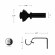 Bruce Adjustable Single Curtain Rod 36