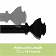 Bruce Adjustable Single Curtain Rod 72