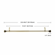 Bruce Adjustable Single Curtain Rod 18