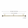 Bruce Adjustable Single Curtain Rod 72
