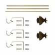 Bruce Adjustable Single Curtain Rod 72