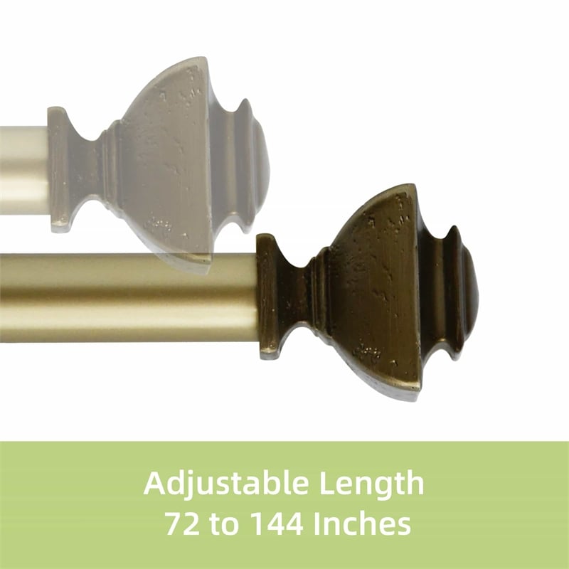 Bruce Adjustable Single Curtain Rod 72