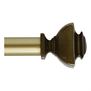 Bruce Adjustable Single Curtain Rod 72&quot to 144&quot-Copper