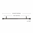 Bruce Adjustable Single Curtain Rod 18