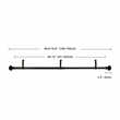 Bruce Adjustable Single Curtain Rod 36