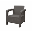 Ourea 4PC Espresso Conversation Patio Set with Sage Green Cushion