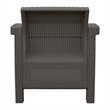 Ourea 4PC Espresso Conversation Patio Set with Sage Green Cushion