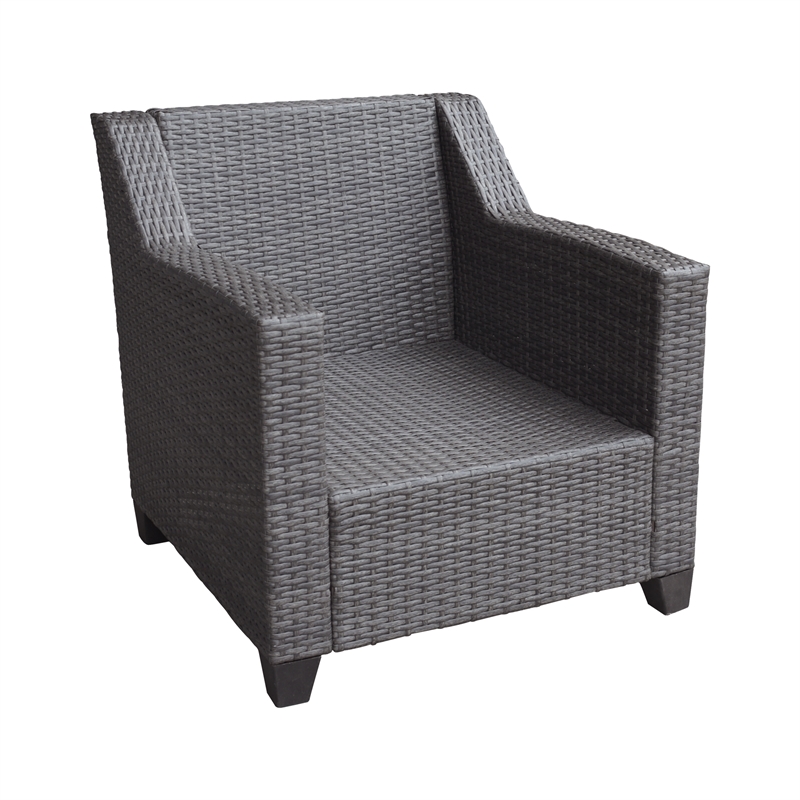 Aoife 4 PC Gray Resin Wicker  Conversation Set with 4