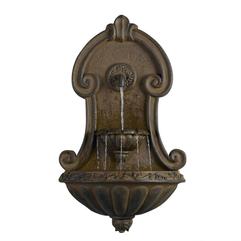 Jeco Inc. Muro Elegante Poly-Resin/Fiber Glass Wall Fountain in Copper