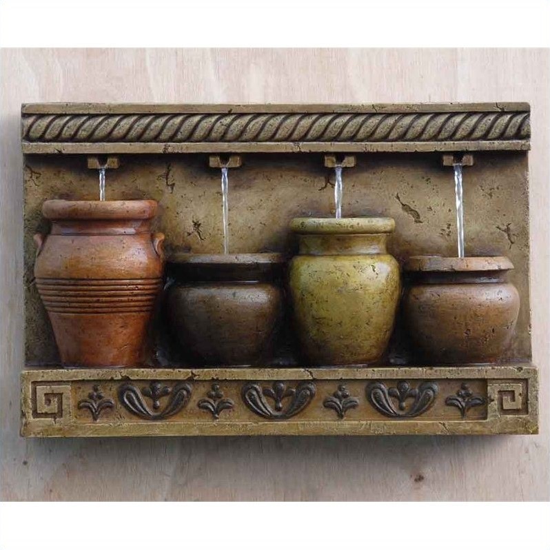 Jeco Colorful Pots Wall Water Fountain